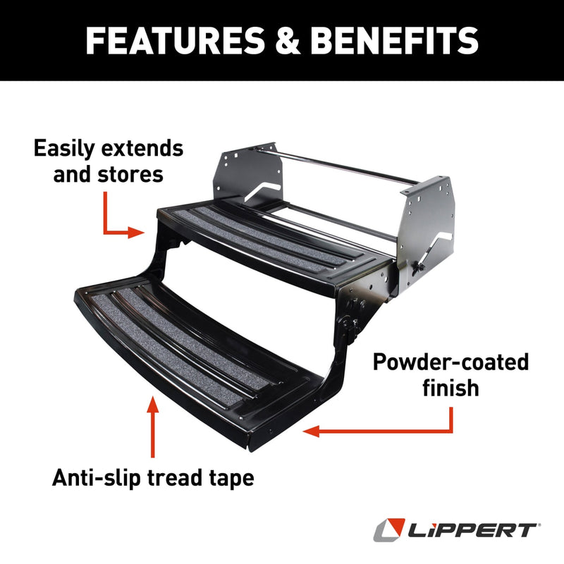 Lippert 24" Radius Double Manual RV Entry Step - view 2