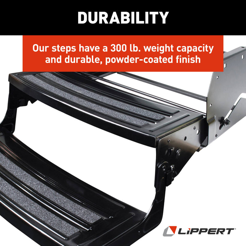 Lippert 24" Radius Double Manual RV Entry Step - view 5