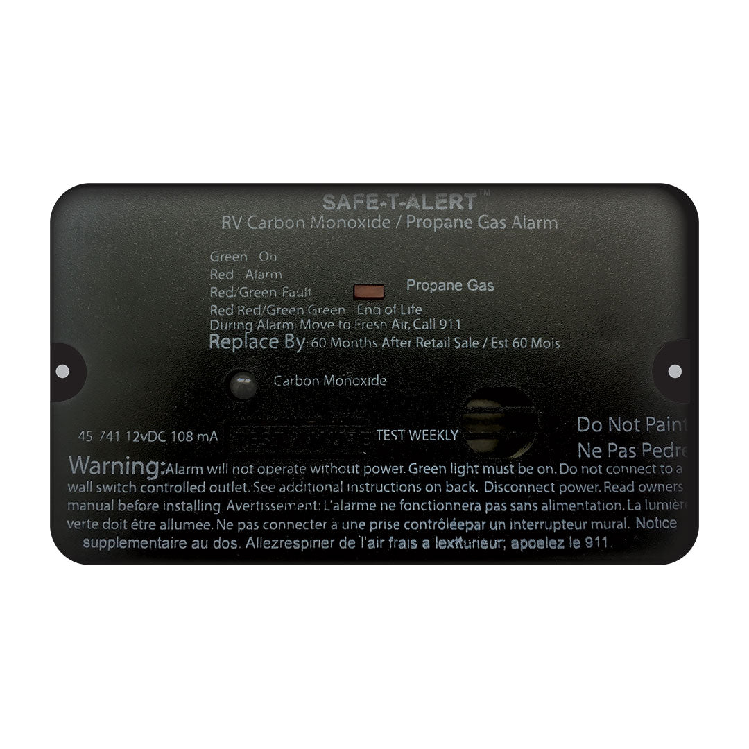 Safe-T-Alert 45-741-BL CO and propane alarm, black