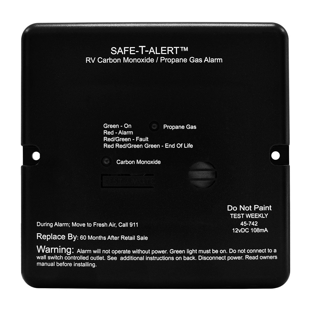 Safe-T-Alert 45-742-BL CO and propane alarm, black