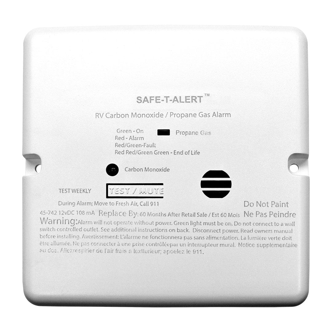 Safe-T-Alert 45-742-WT CO and propane alarm, white