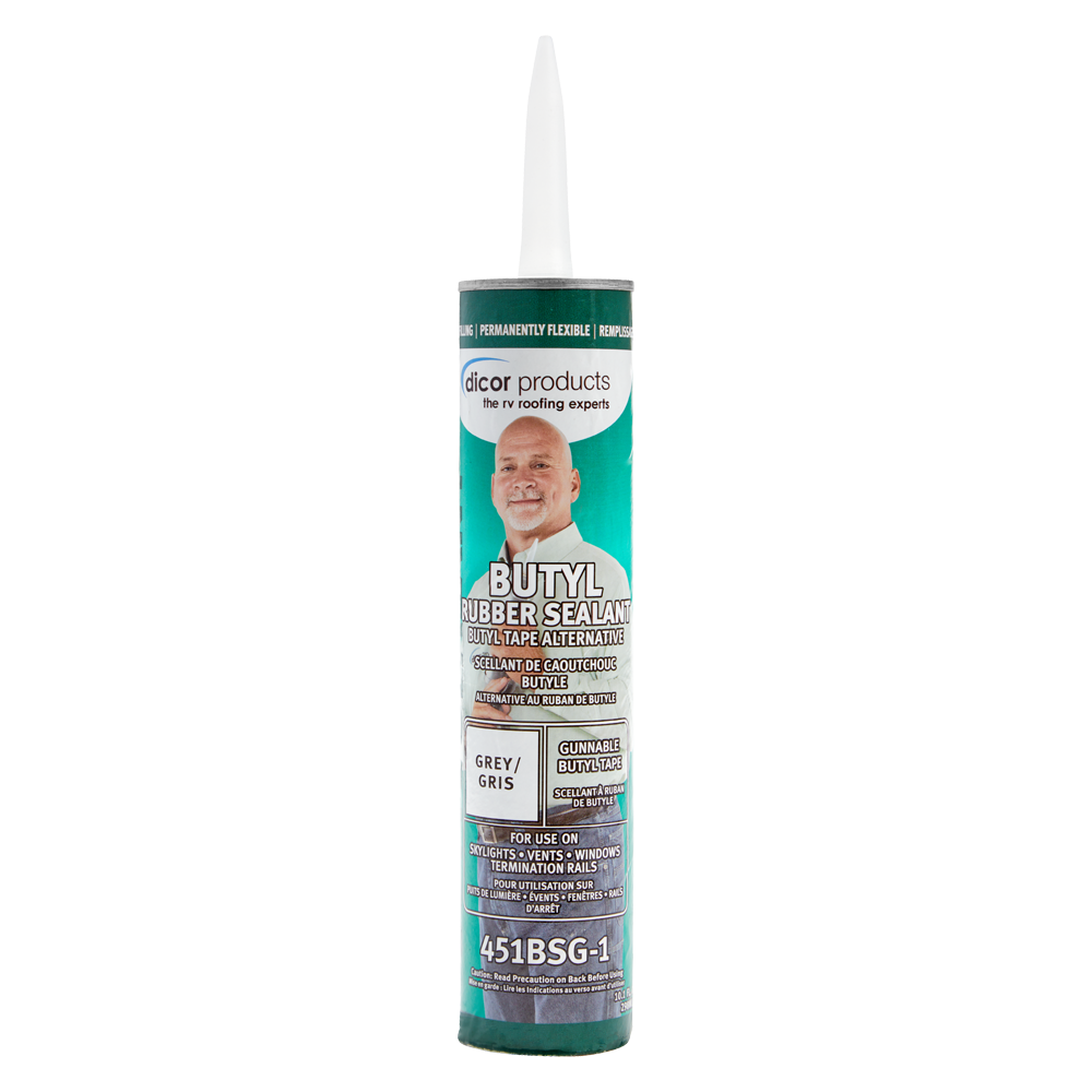 Dicor Gunnable Butyl Rubber Sealant, Grey, 10.3 oz Tube - view 2