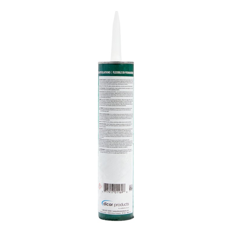 Dicor Gunnable Butyl Rubber Sealant, Grey, 10.3 oz Tube - view 3