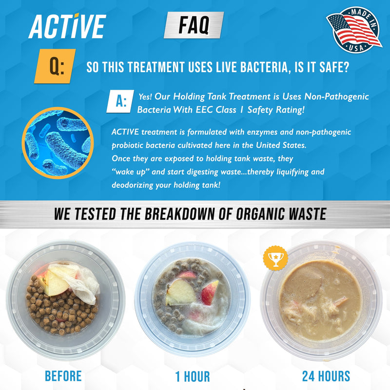 Active RV toilet treatment bottle, view 3