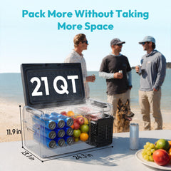 21 qt portable 12V refrigerator, view 3