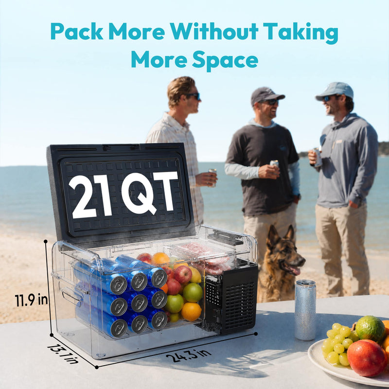 21 qt portable 12V refrigerator, view 3
