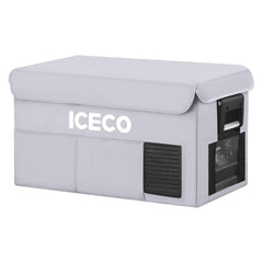 ICECO insulated protective cover on a VL35ProS portable fridge, gray