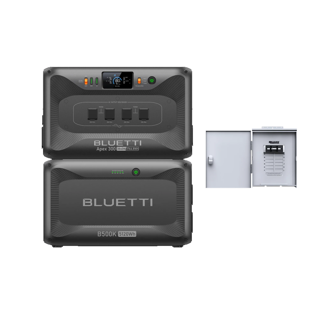 BLUETTI Apex 300 with B500K battery and home backup kit