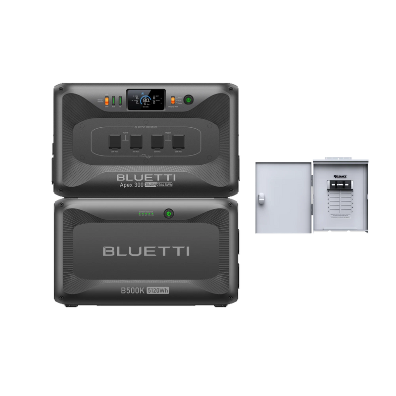 BLUETTI Apex 300 with B500K battery and home backup kit