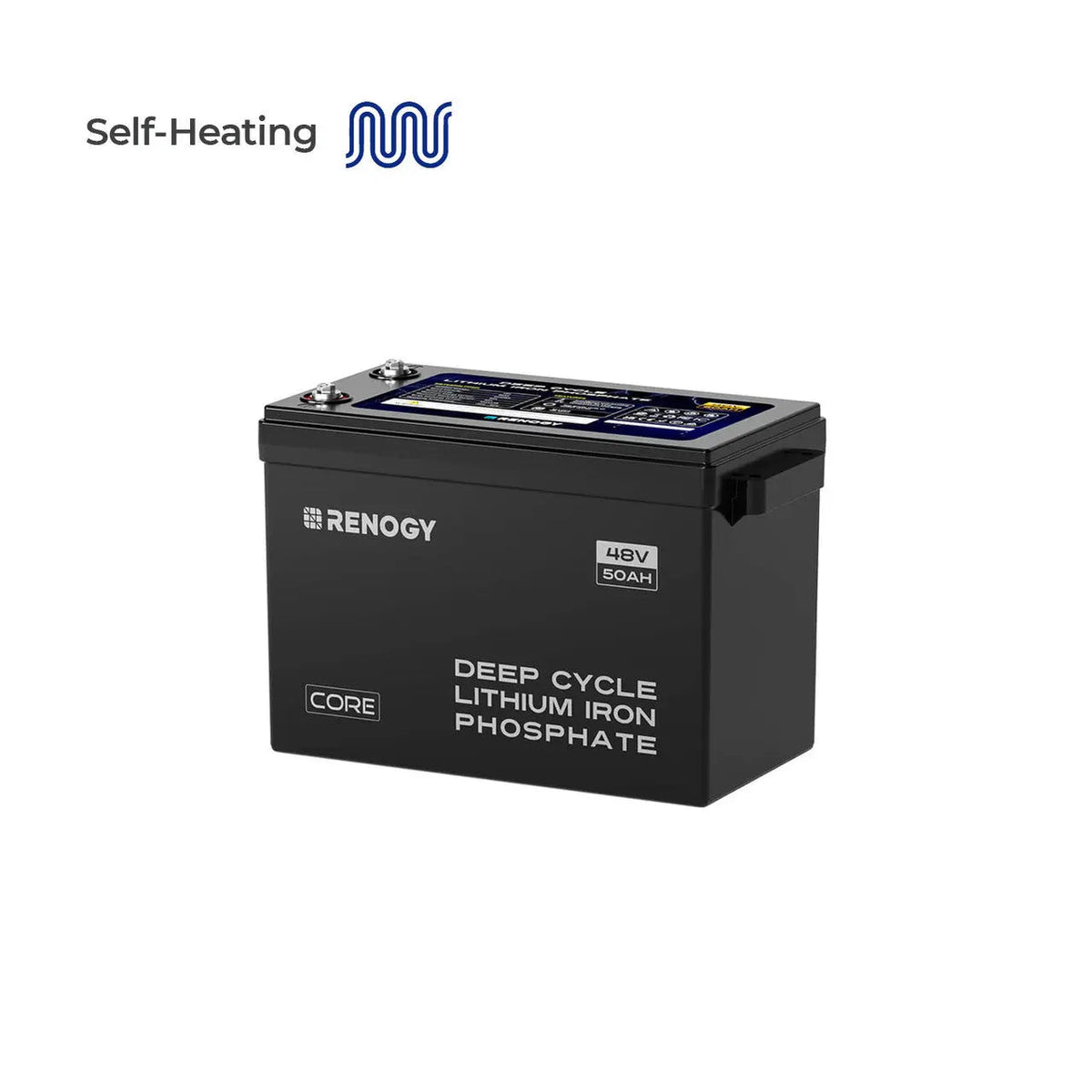 Renogy Core 48V 50Ah smart LiFePO4 battery with self-heating