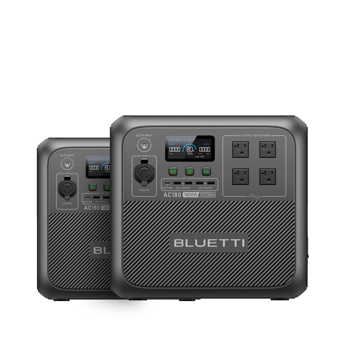BLUETTI AC180 portable power station front view
