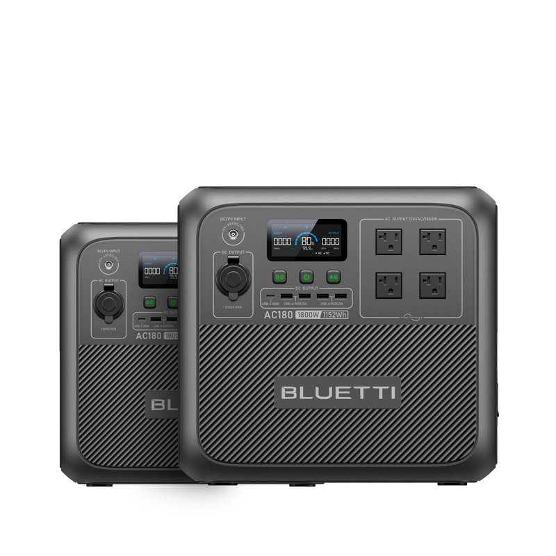 BLUETTI AC180 portable power station front view
