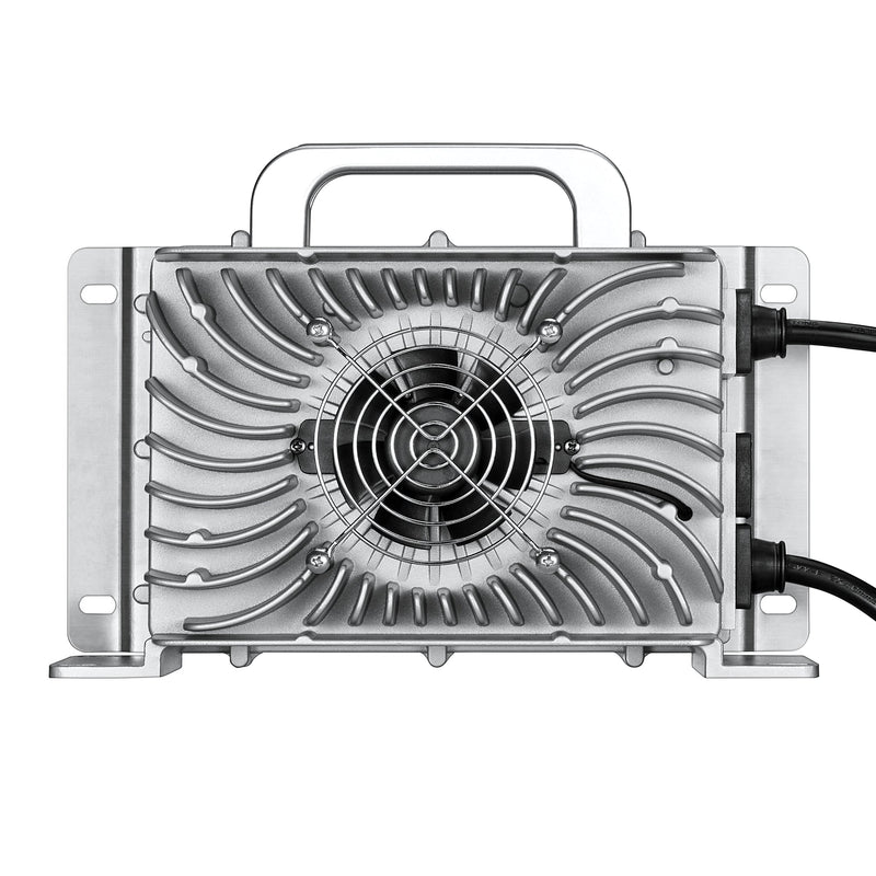 Rich Solar 48V (57.6V) Waterproof LiFePO4 Charger 20A / 25A, 100-240V AC, 8-in-1 Protection, Fan-Cooled
