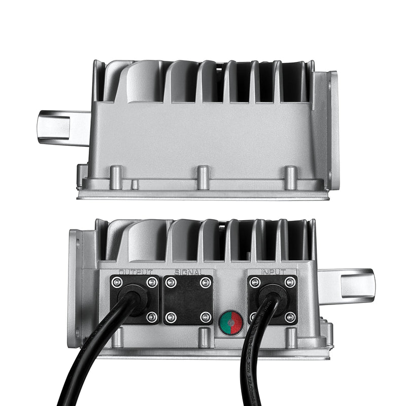 Rich Solar 48V (57.6V) Waterproof LiFePO4 Charger 20A / 25A, 100-240V AC, 8-in-1 Protection, Fan-Cooled