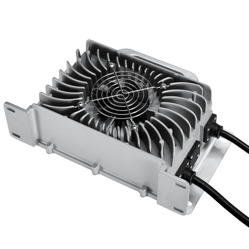 Rich Solar 48V (57.6V) Waterproof LiFePO4 Charger 20A / 25A, 100-240V AC, 8-in-1 Protection, Fan-Cooled
