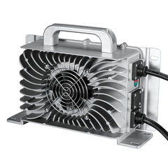 Rich Solar 48V (57.6V) Waterproof LiFePO4 Charger 20A / 25A, 100-240V AC, 8-in-1 Protection, Fan-Cooled