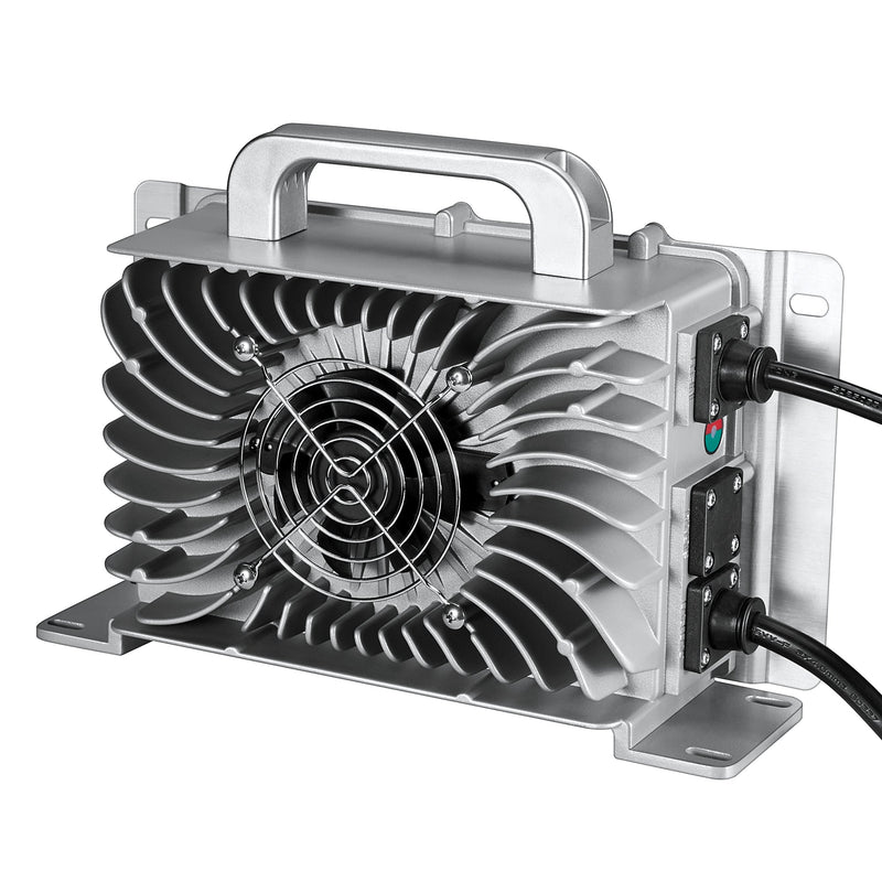 Rich Solar 48V (57.6V) Waterproof LiFePO4 Charger 20A / 25A, 100-240V AC, 8-in-1 Protection, Fan-Cooled