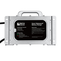 Rich Solar 48V (57.6V) Waterproof LiFePO4 Charger 20A / 25A, 100-240V AC, 8-in-1 Protection, Fan-Cooled