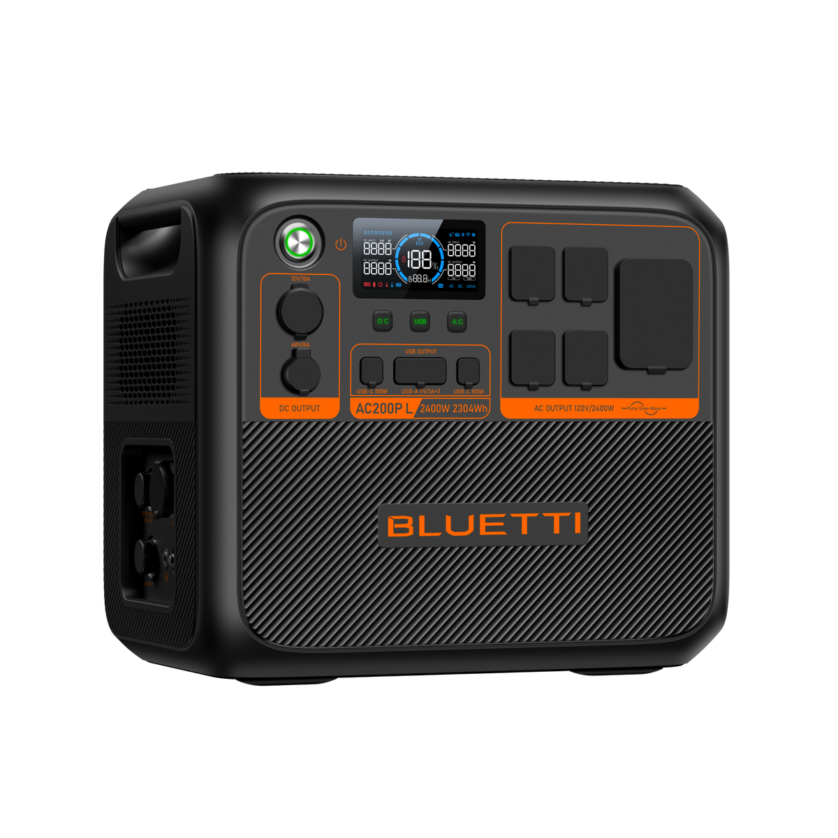 BLUETTI AC200P L portable power station front view