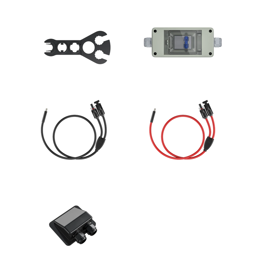 BLUETTI RV5 solar panel wiring pack cables and connectors