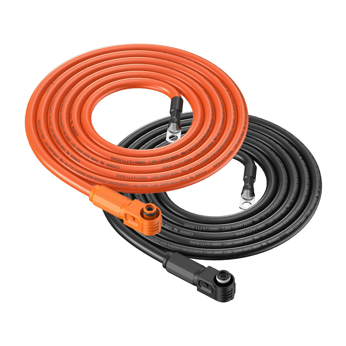 Rich Solar 4 Gauge (4AWG) Battery to Inverter Cable for ALPHA 5 PRO (Orange & Black)