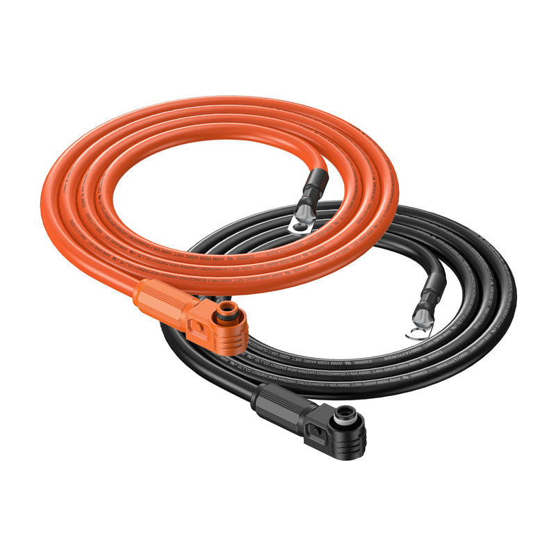 Rich Solar 4 Gauge (4AWG) Battery to Inverter Cable for ALPHA 5 PRO (Orange & Black)