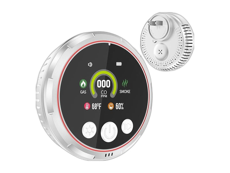 5-in-1 plug-in CO smoke gas detector