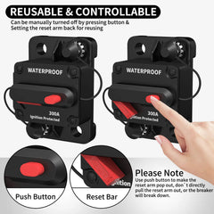 DAIER CB-03-300A 300A 12-48V DC Manual Reset Circuit Breaker – RV Parts Giant
