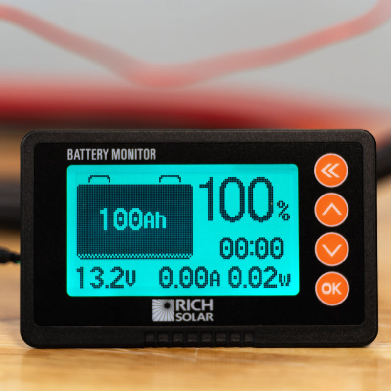 Rich Solar 500 Amp Battery Monitor with Shunt 8~120V 500A Battery Monitor with Shunt