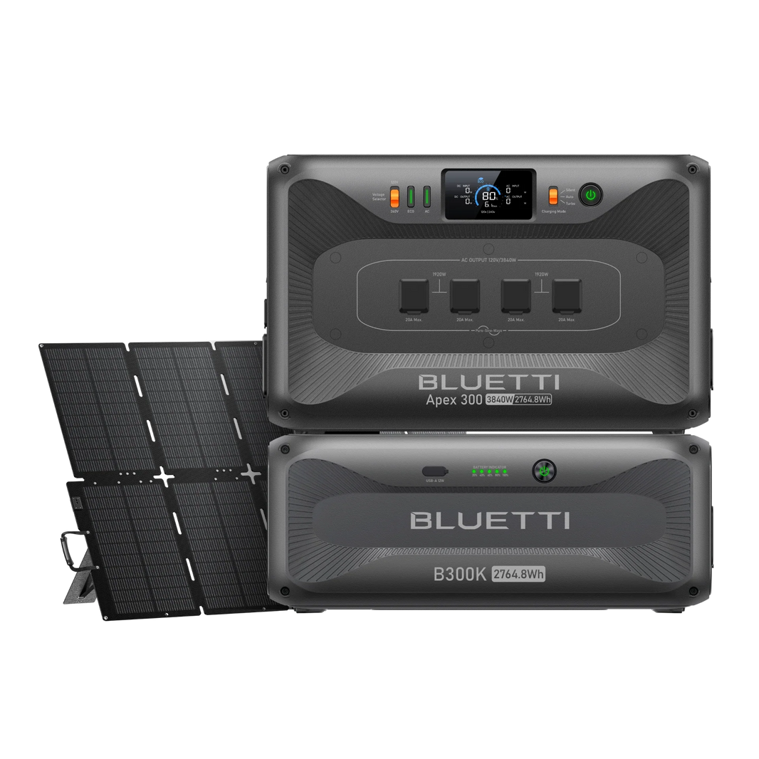 BLUETTI Apex 300 + B300K + 500W Solar Bundle