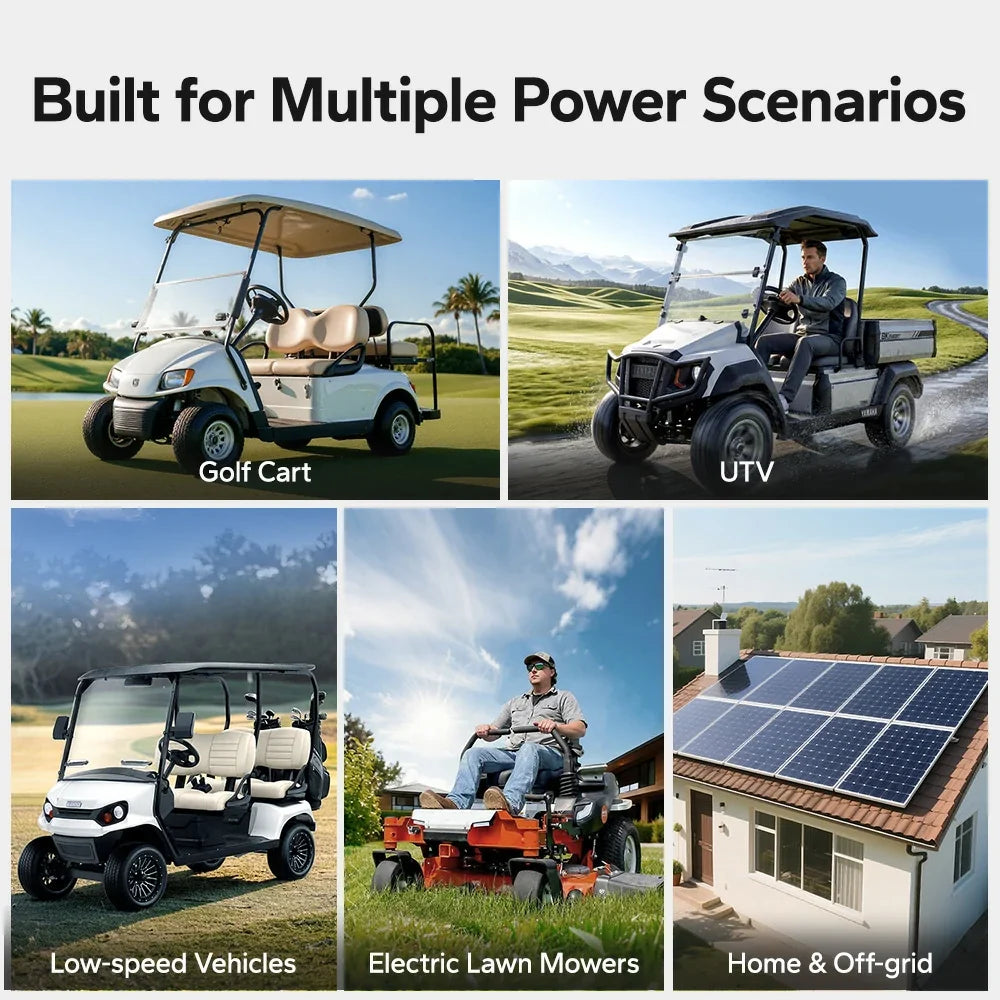 LiTime 48V (51.2V) 150Ah Bluetooth LiFePO4 Battery