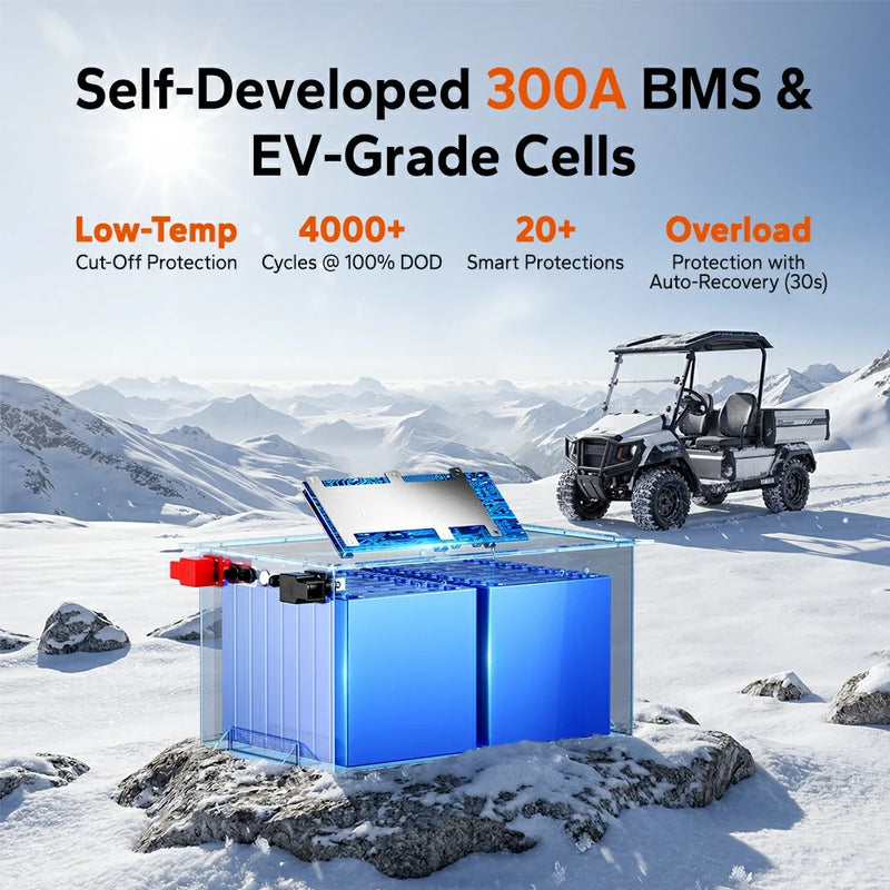 LiTime 48V (51.2V) 150Ah Bluetooth LiFePO4 Battery