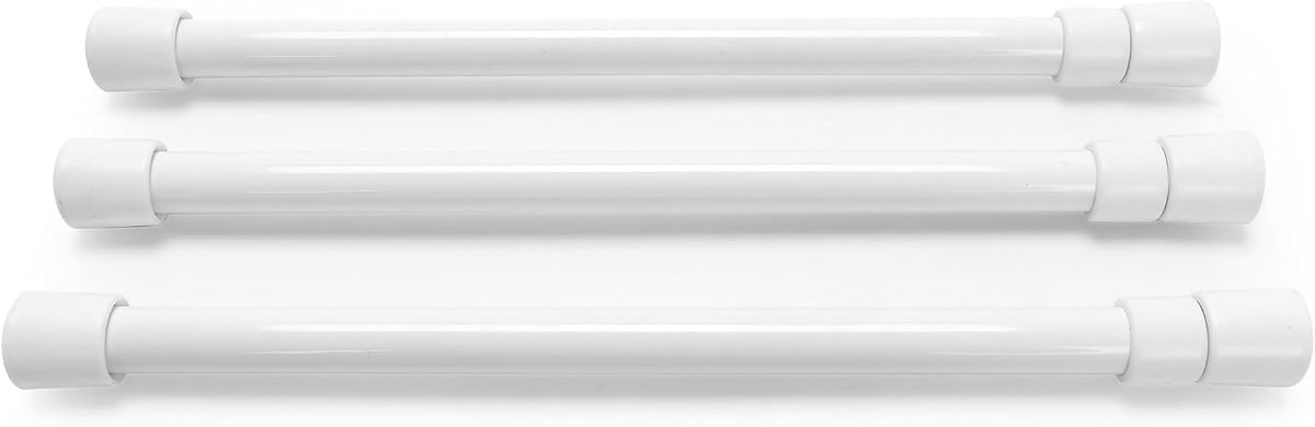 Camco Spring-Loaded Cupboard Bars, 10"-17", White, 3-Pack - view 2
