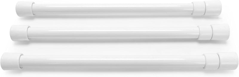 Camco Spring-Loaded Cupboard Bars, 10"-17", White, 3-Pack - view 2