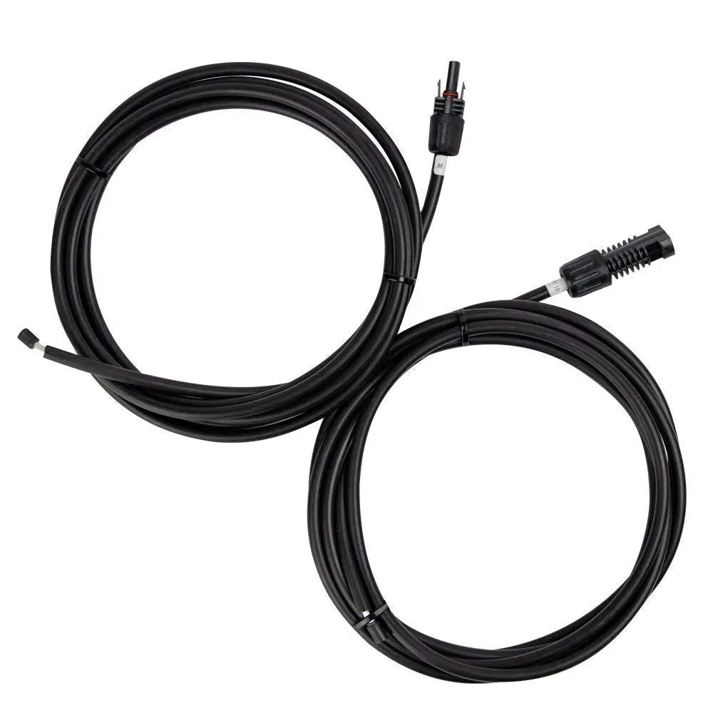 Renogy solar adaptor kit cable pair with solar connectors and bare ends
