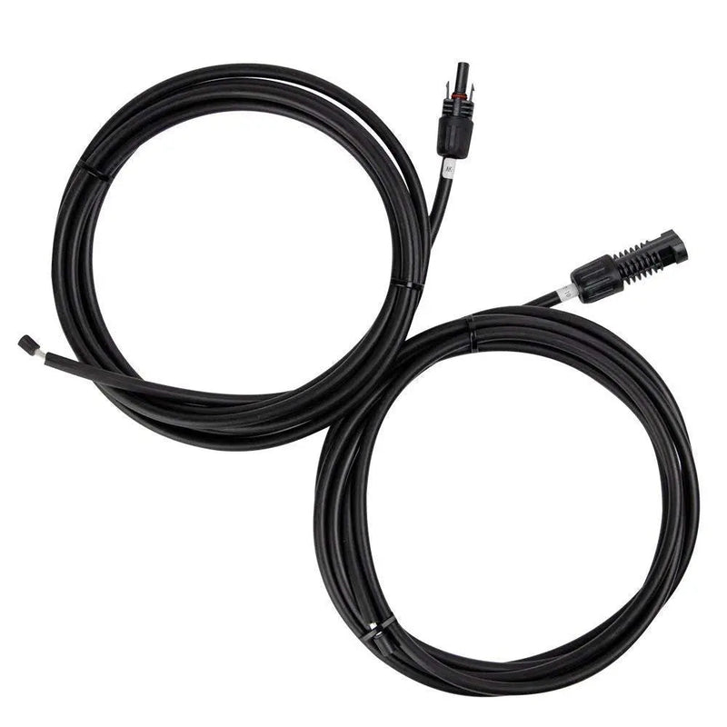 Renogy solar adaptor kit cable pair with solar connectors and bare ends