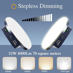 Camping Light 13200mAh 4500LM 45W Magnetic