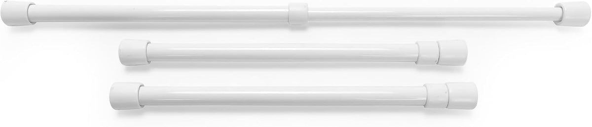 Camco Spring-Loaded Cupboard Bars, 10"-17", White, 3-Pack - view 3