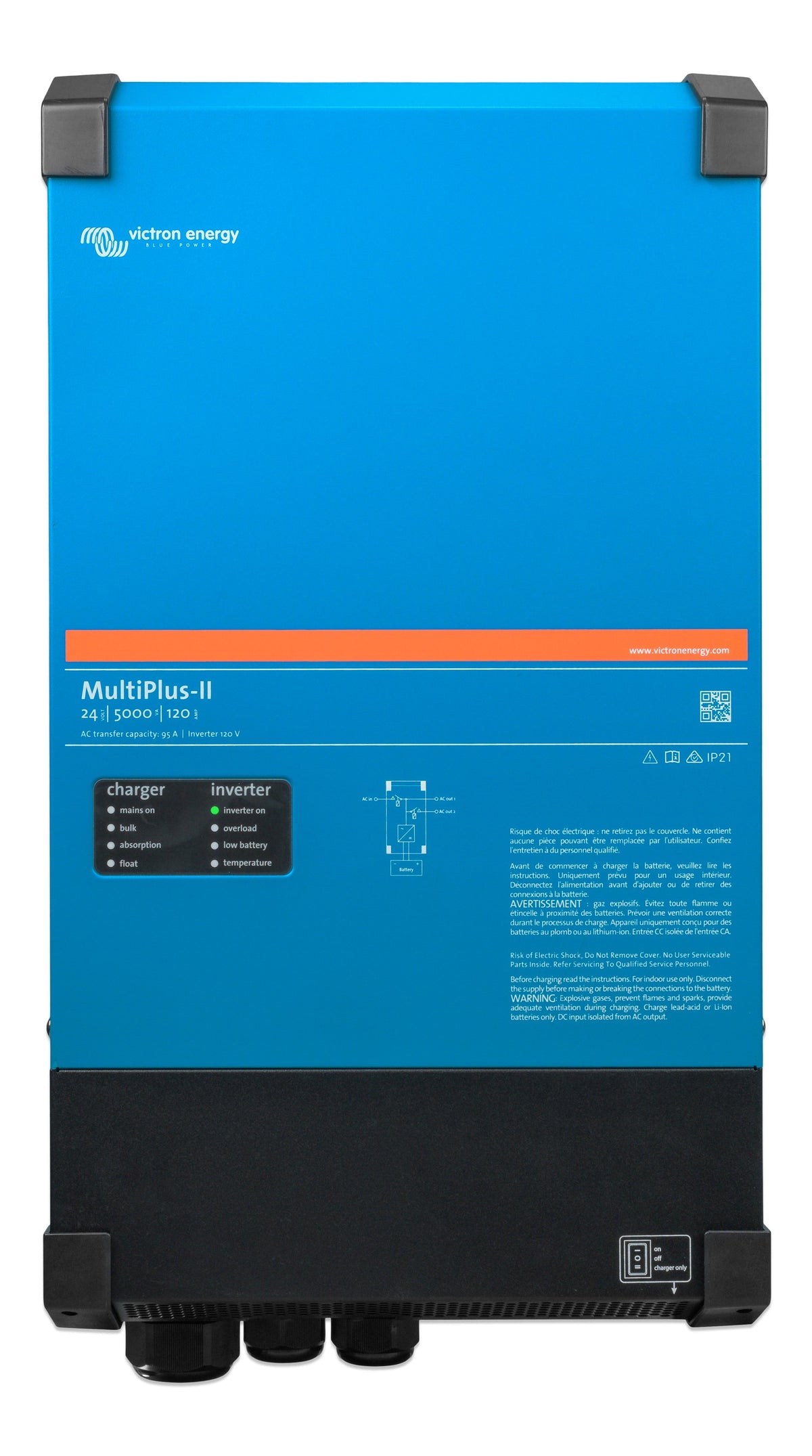 Victron MultiPlus-II Inverter/Charger – 24/5000/120-95 120V