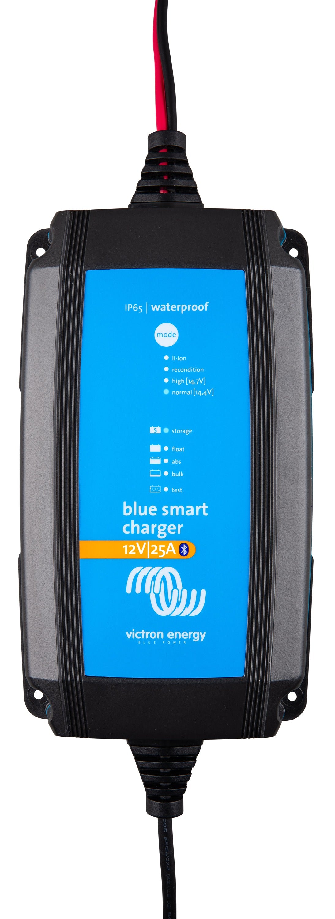 Victron Blue Smart IP65 Charger 120V, Lithium and AGM – Blue Smart IP65 Charger 12/25 + DC connector (NEMA 1-15P plug)