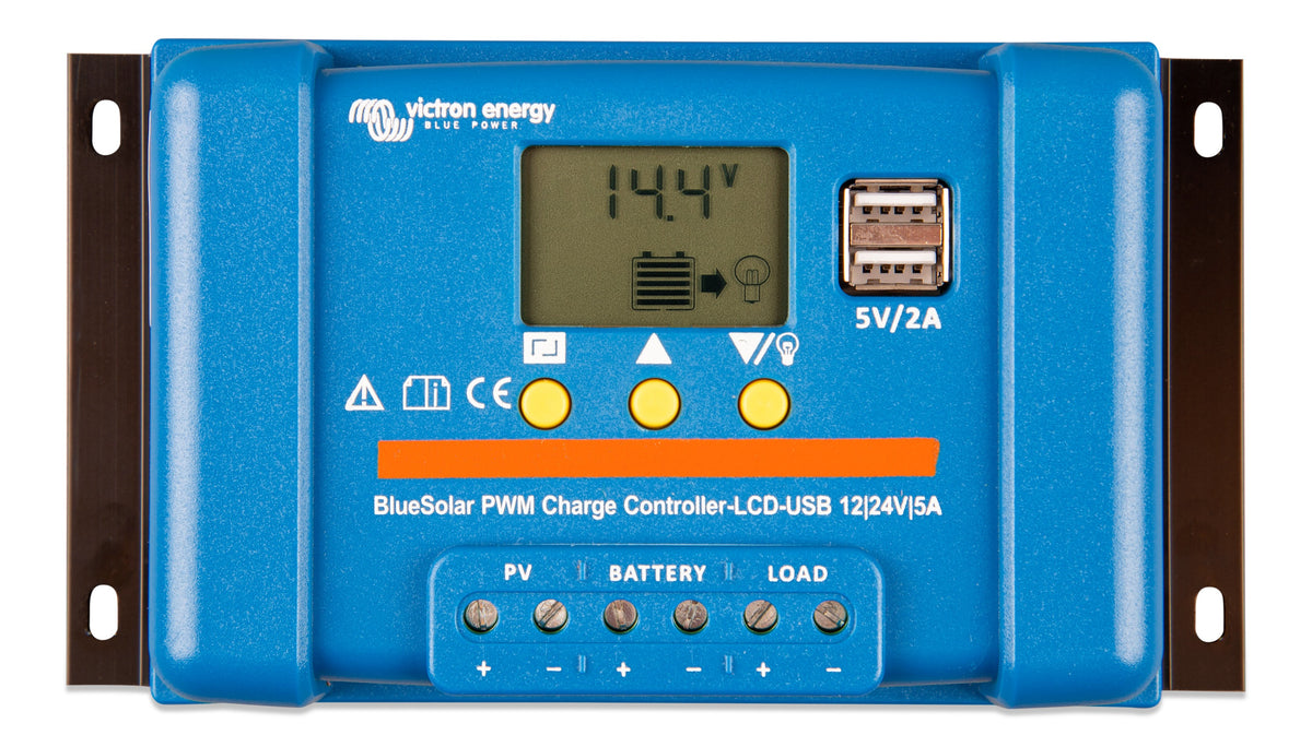 Victron BlueSolar PWM-LCD&USB Charge Controller – BlueSolar PWM-LCD&USB 12/24V-5A