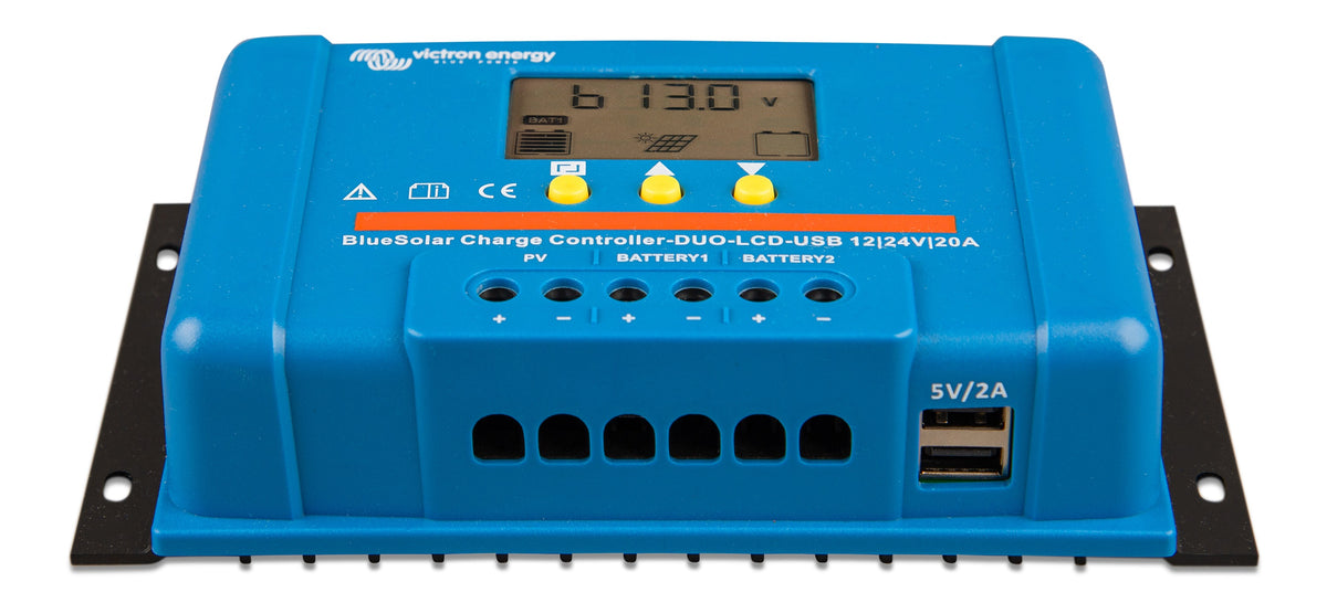 Victron BlueSolar PWM-LCD&USB Charge Controller – BlueSolar PWM DUO-LCD&USB 12/24V-20A