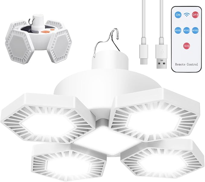 Solar Camping Light 169 LED 360° Folding with Remote – RV Parts Giant