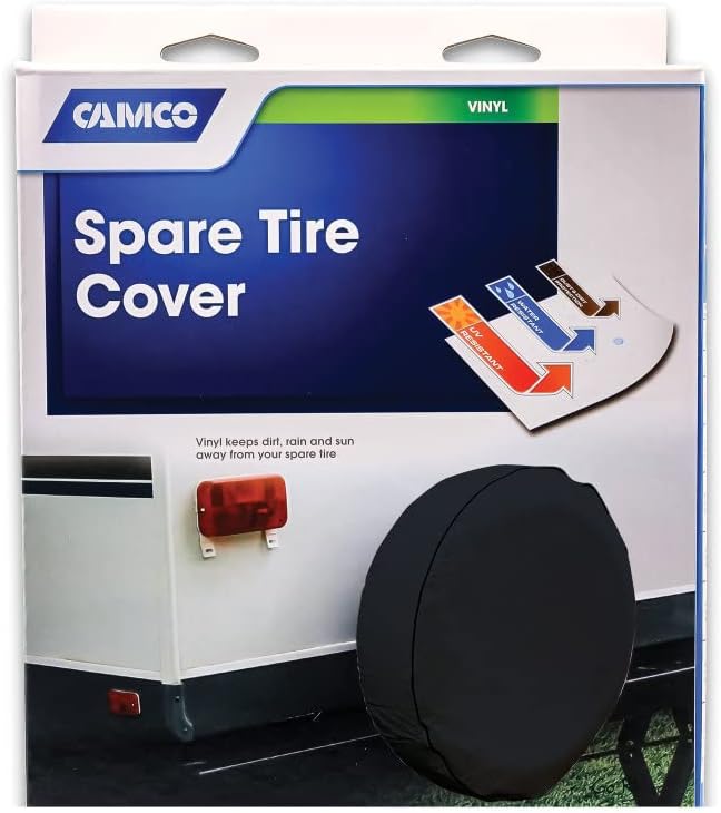 Camco Vinyl Spare Tire Cover, Black, 31 1/4" - view 2