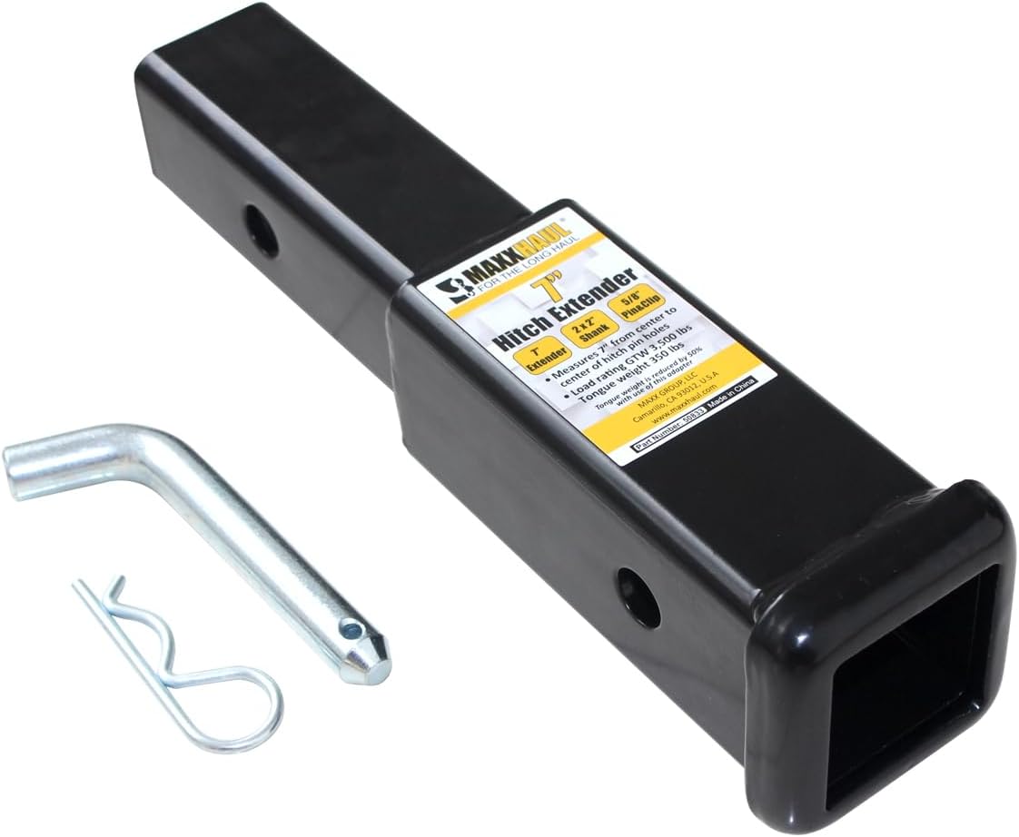 Trailer hitch receiver extender 7 inch