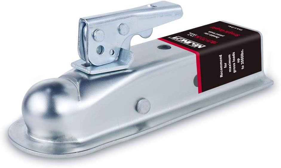 Straight-tongue trailer coupler 2 inch