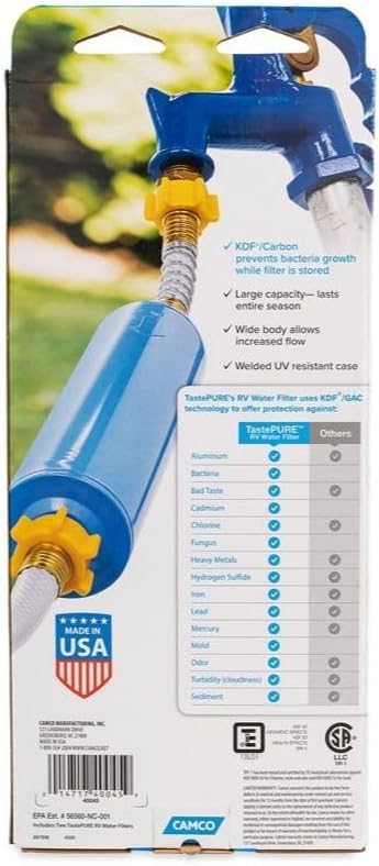 Camco TastePURE KDF/Carbon RV Water Filter, 2-Pack - view 4