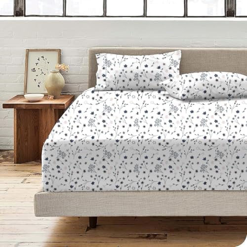 RV King Sheet Set 4-Piece Brushed Microfiber Ditsy Floral