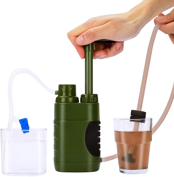 Hand Water Filtration Pump 0.01 Micron Camping