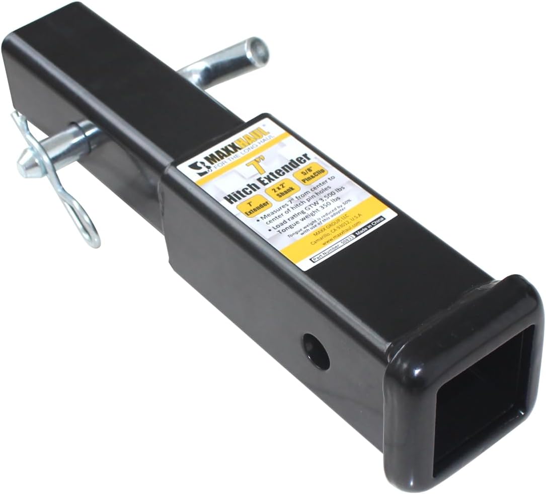 Trailer hitch receiver extender 7 inch
